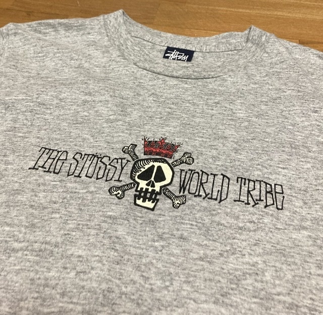 dead stock VINTAGE USA製 OLD stussy クロスボーン Tシャツ シングル