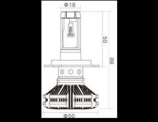 PHILIPS H4 アヴェニス125/DF200E/DR250R/GS250/GSF250 Hi Lo LED　ヘッドライト 6000lm 3000K 6500K 8000K 車検対応_画像5