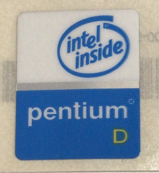 ■新品・未使用 ■10枚セット 【pentium D】エンブレムシール【19*24㎜】送料無料・追跡サービス付き☆P087_画像1