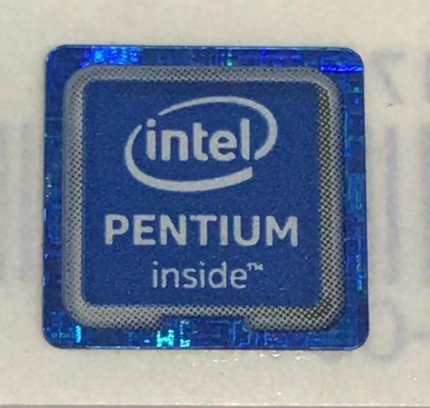 ■新品・未使用 ■10枚セット 新世代【intel inside PENTIUM】エンブレムシール【11*11㎜】送料無料・追跡サービス付き☆P258_画像1