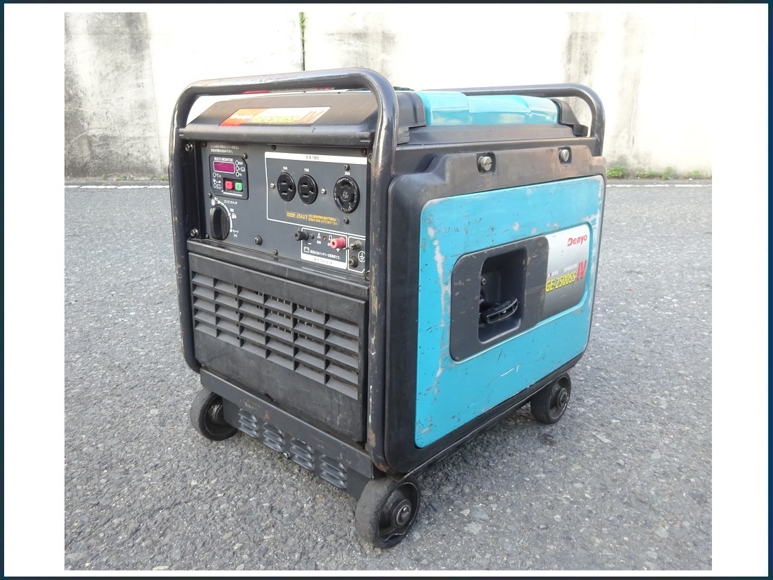 □Denyo デンヨー インバーター発電機 GE-2500SS-IV 2.5kVA 100V 燃料