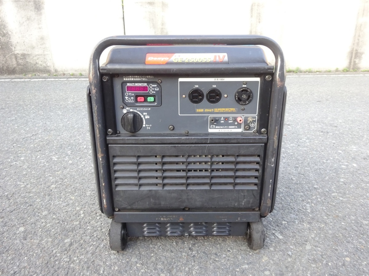 *Denyo Denyo inverter generator GE-2500SS-IV 2.5kVA 100V fuel : gasoline secondhand goods operation OK pickup OK!