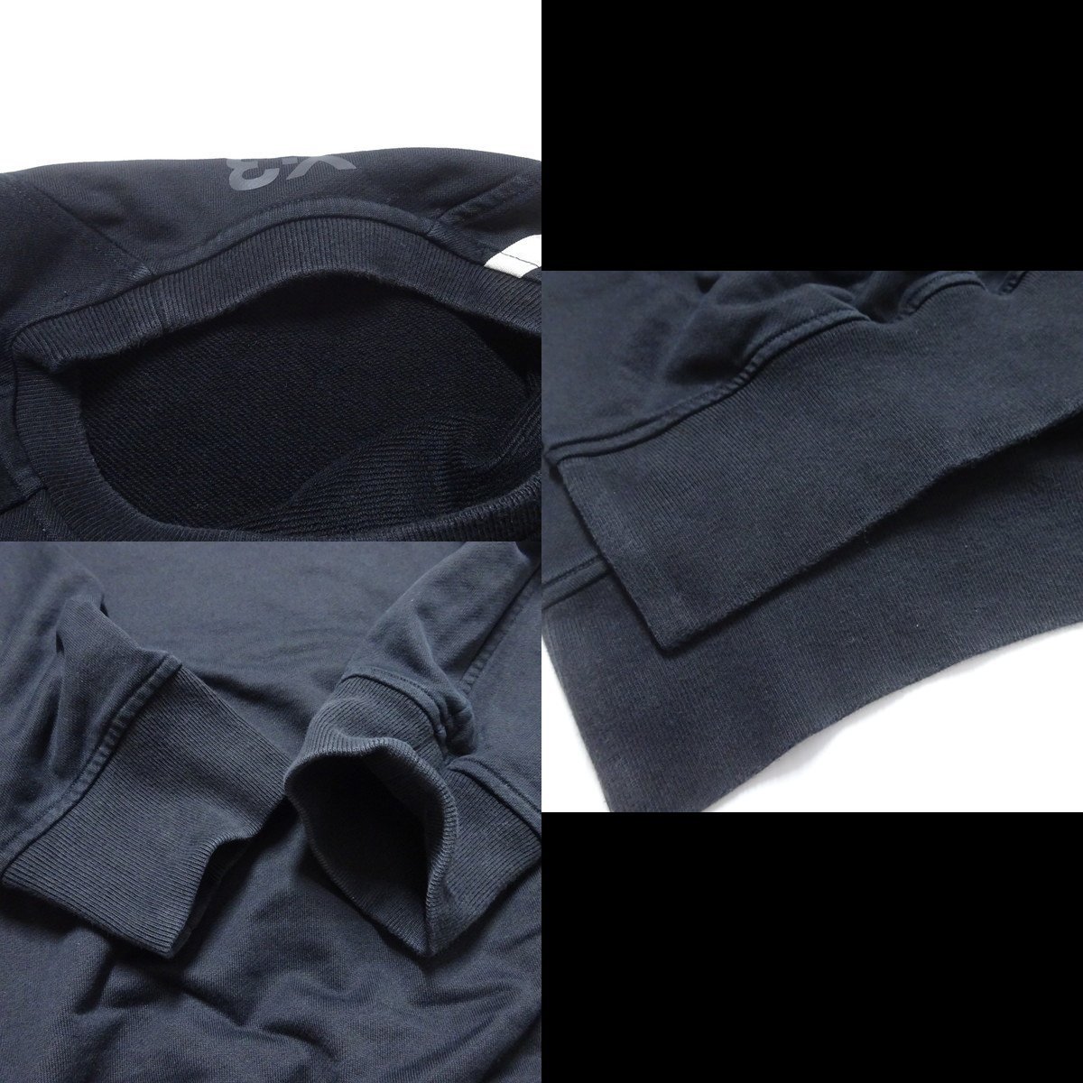 【定価3.8万円】Y-3 ワイスリー 3 STP French terry Crew Sweater フレンチテリースウェット S ブラック 黒 トレーナー adidas アディダス_画像7