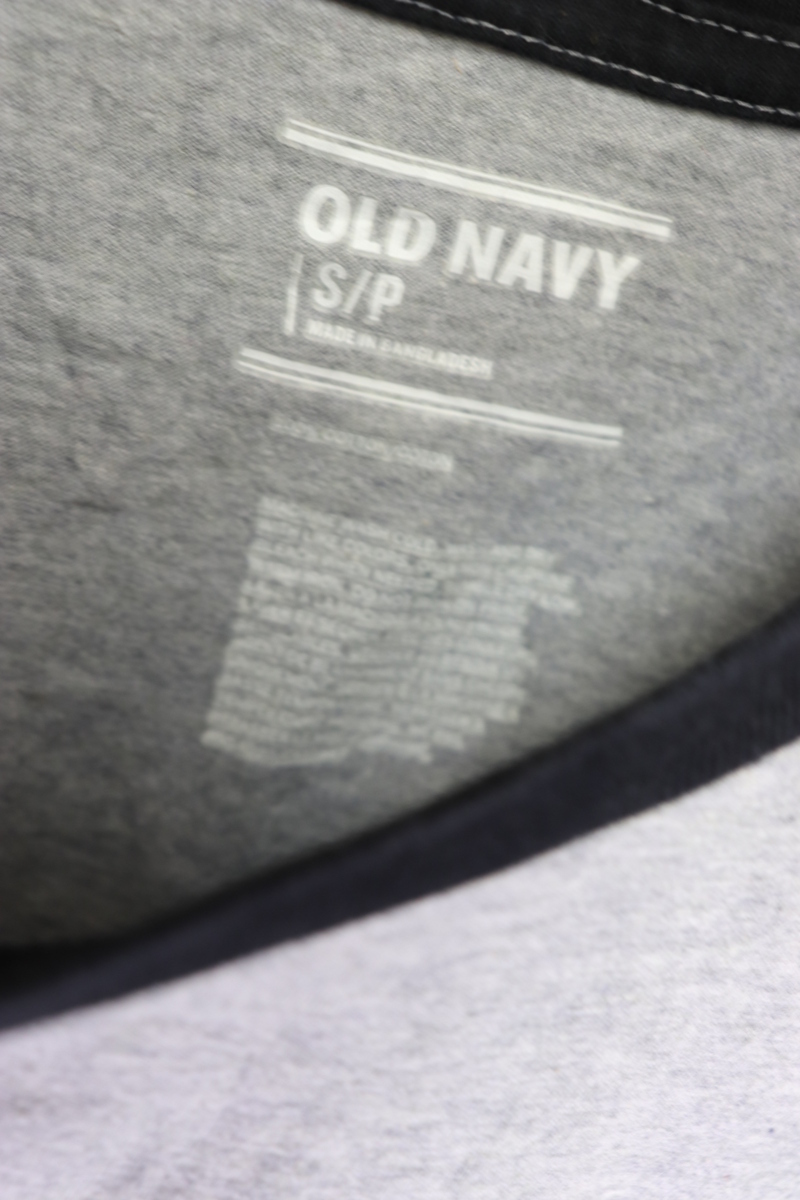 【メンズ】【良品保証返品OK】OLD NAVY霜降りリンガーTシャツ/USA古着ブランドグレイS_画像4