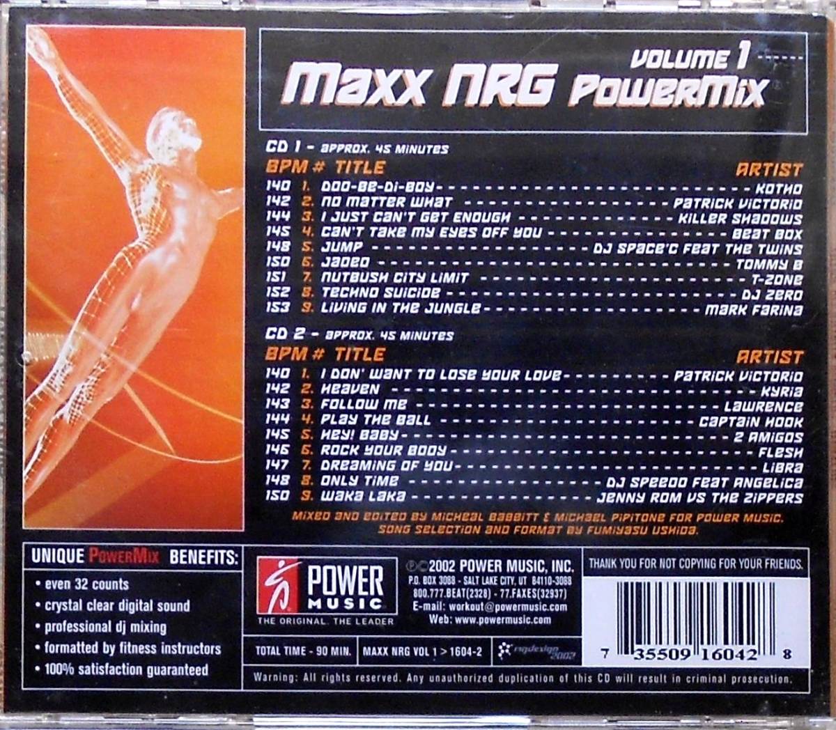 2枚組全18曲「MAXX NRG POWERMIX VOLUME 1」送込 送料無料 即決 エアロビクス・フィットネス/神レア・入手困難盤  RARE｜PayPayフリマ