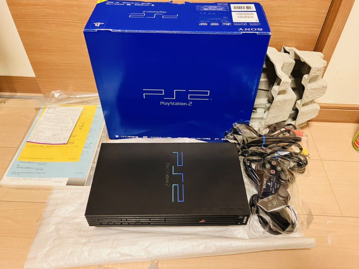 ★ほぼ未使用　新品同様　極上美品　PlayStation 2 SCPH-50000 完品　説明書未開封　送料無料★