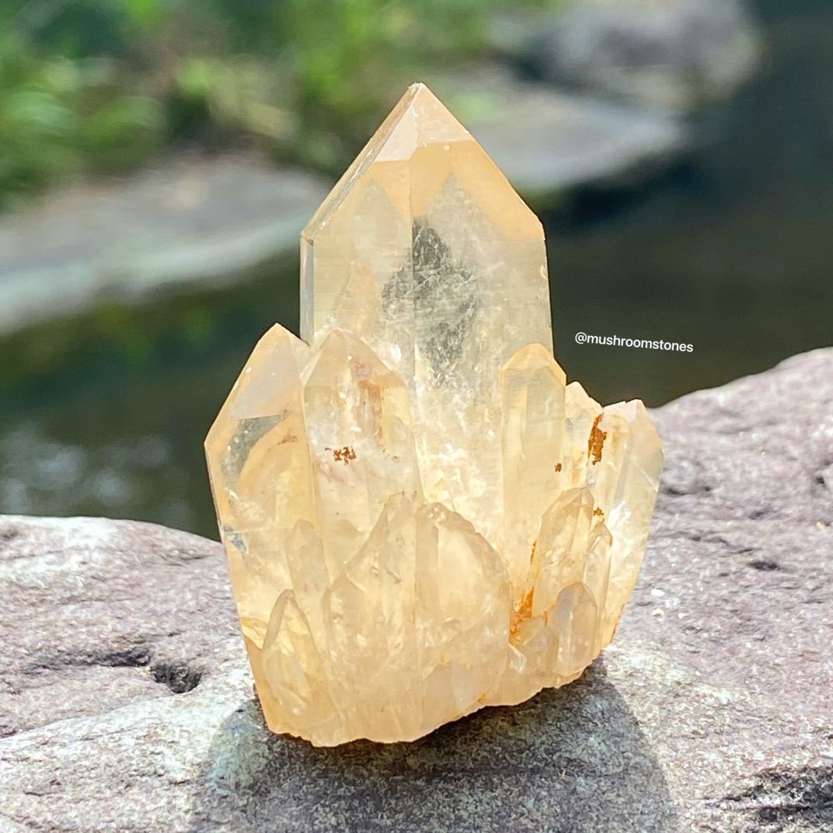 非加熱 天然 シトリンレムリアン 虹入り ファントム入り 黄水晶 原石