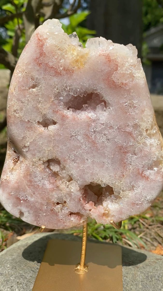 Druzy ピンクアメジスト キラキラレインボー ピンク水晶 Druzy ピンクアメジスト キラキラレインボー ピンク水晶