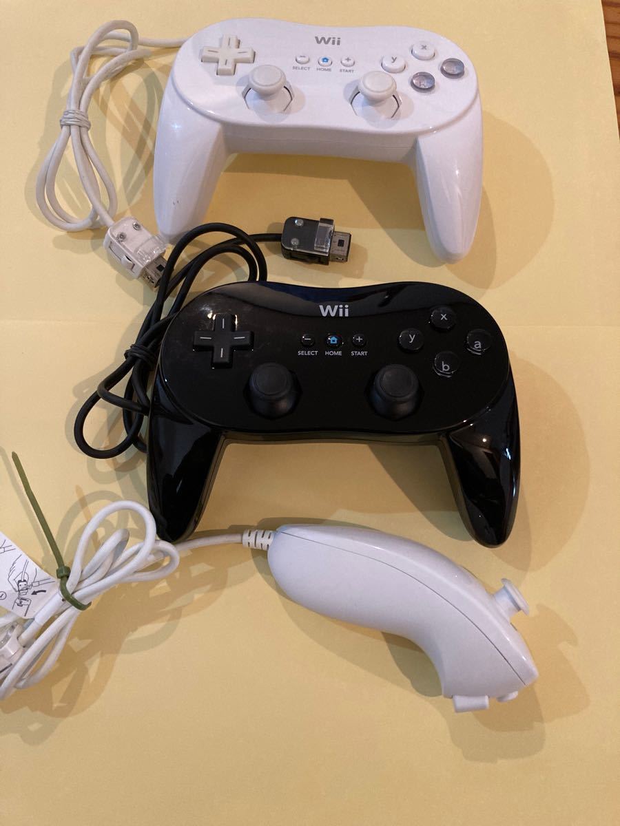 Wii クラシックコントローラ PRO 二個セット　ヌンチャク付き