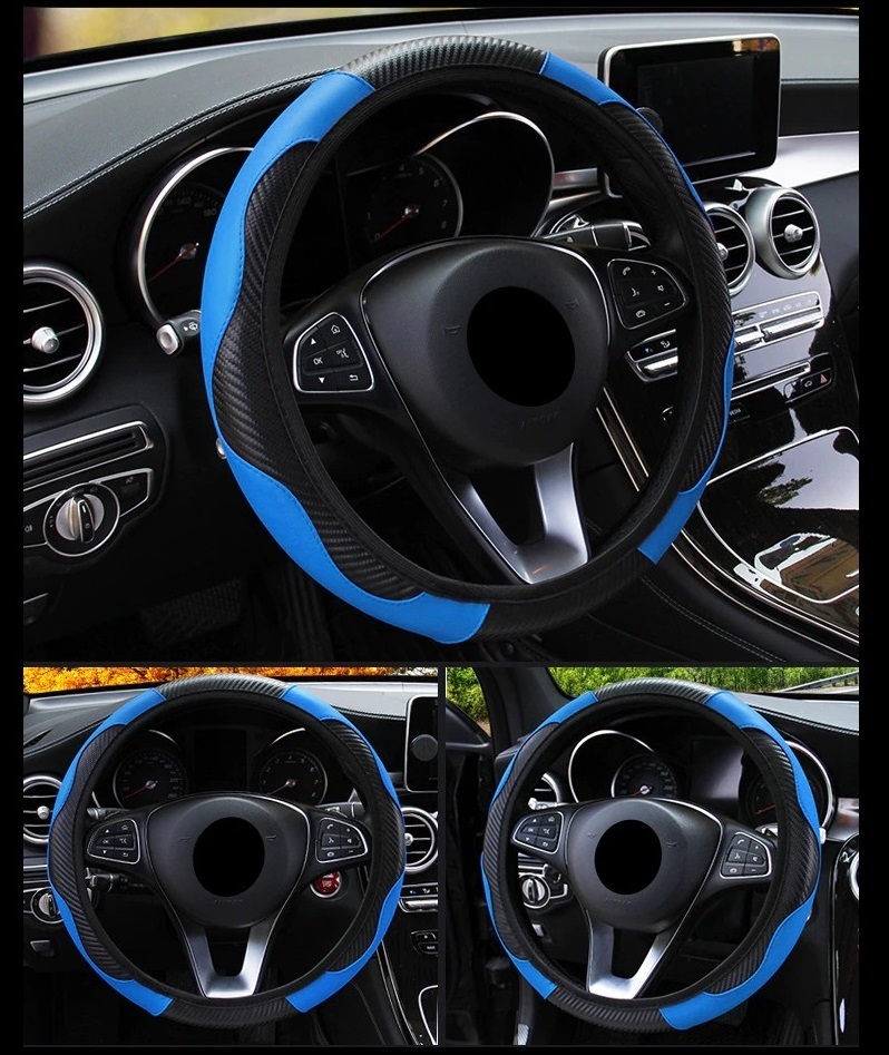 ハンドルカバー ハリアー XU10 XU30 XU60 ステアリングカバー 高品質 快適な通気性 滑り防止 トヨタ CARSUN_画像3