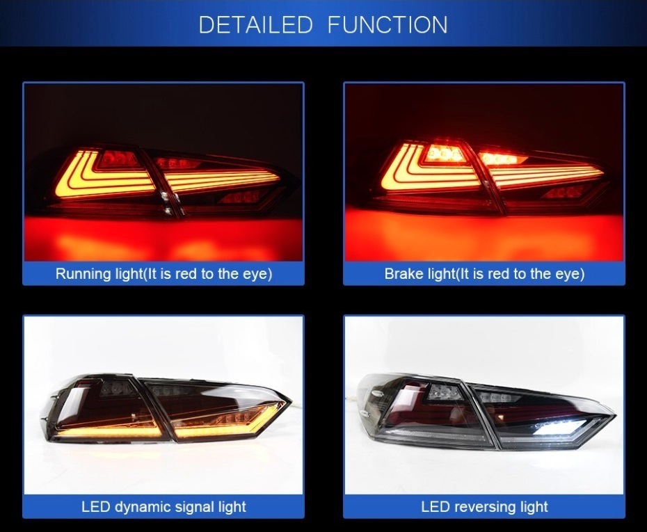 テールライト カムリ 70系 LED 選べる4タイプ シーケンシャルウィンカー A25A-FXS トヨタ AOKEDING_画像8