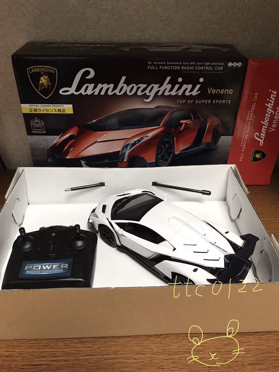  не использовался ( коробка вскрыть товар ) стандартный лицензия Lamborghini полный функция радиоконтроллер [Veneno(vene-no) белый ] стоимость доставки 710 иен 