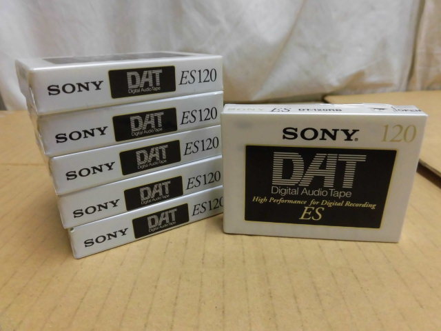 !〇貴重!! 未使用 高品位DATカセット SONY ES120 DT-120RB ソニー デジタルオーディオテープ ６本 １２０分 日本製 室内保管品_画像1