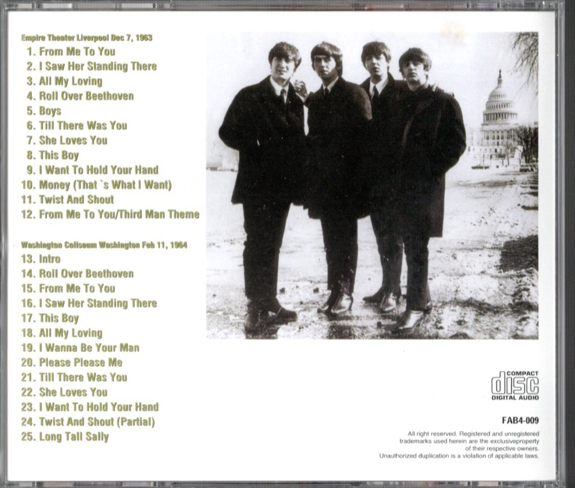 CD【LIVERPOOL 63 + WASHINGTON 64（Fabulous Four Record）】Beatles ビートルズ_画像2