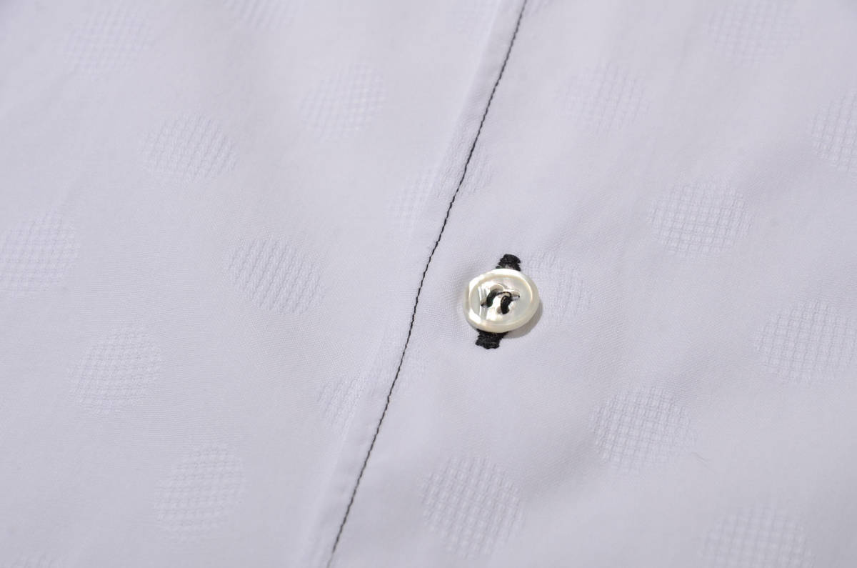 フランス製　コムデギャルソンシャツ　シャドウドット　ステッチ　白シャツ　大きめM _画像4