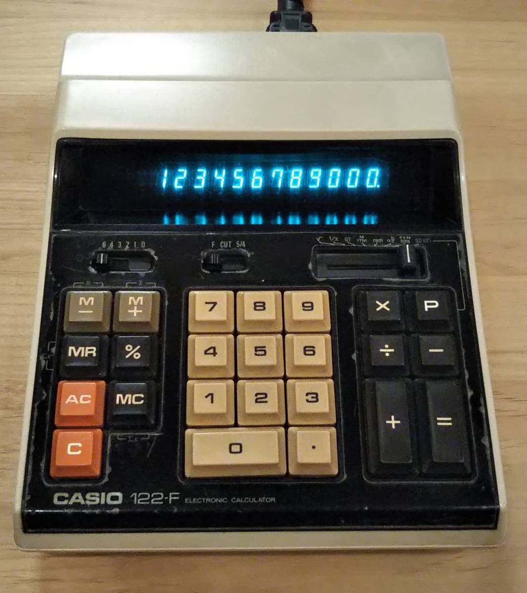 世界の CASIO 122-F 電卓 蛍光管 昭和レトロ カシオ - www.labeuganda.org