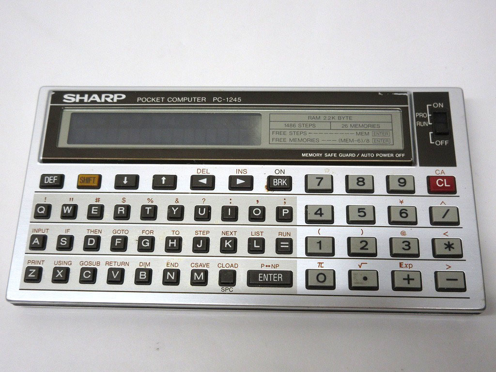 05K140 SHARP sharp pocket computer [PC-1245] + [CE125] liquid crystal × Junk part removing etc. selling out 