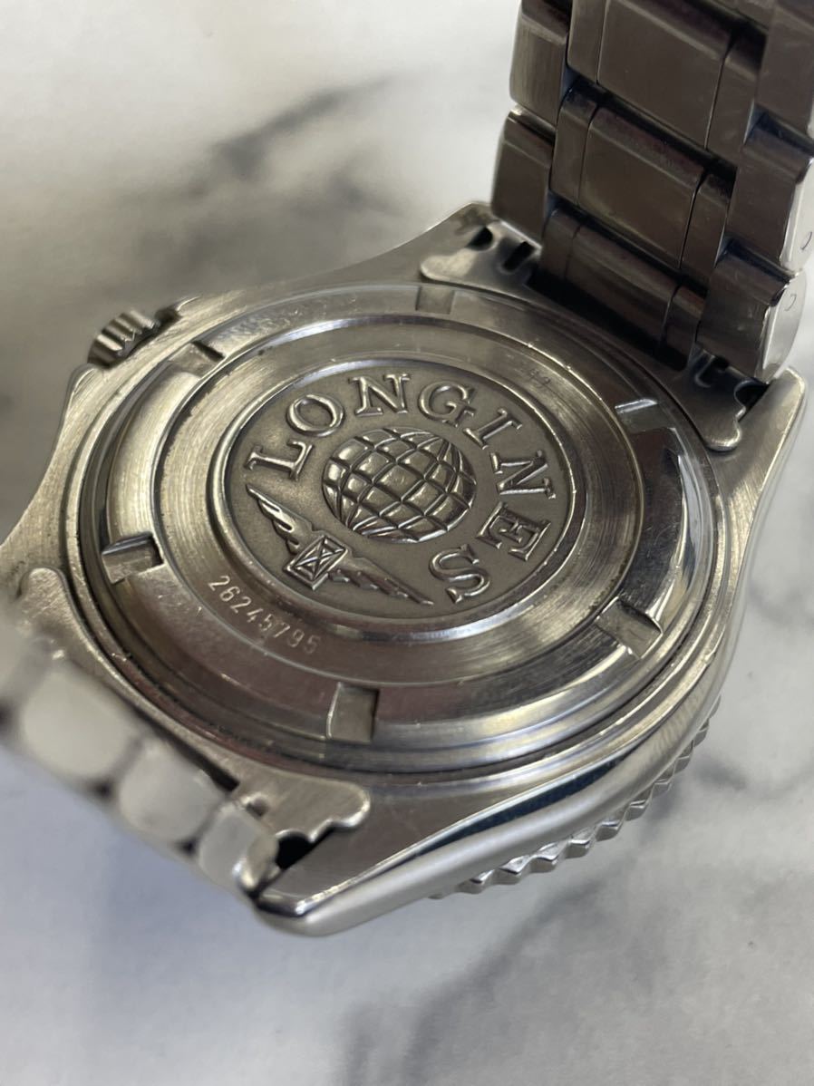 稼働品・LONGINES ロンジン ADMIRAL アドミラル ファイブスター 200METERS ダイバー 自動巻き メンズ 腕時計 デイト 純正ベルト//WA130_画像5