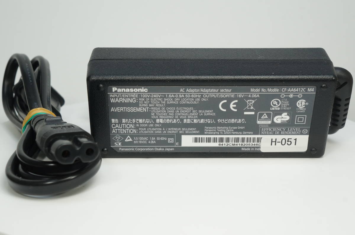Panasonic純正 Let's Note用ACアダプター CF-AA6412C 16V 4.06A 電圧確認 H-051 割引も実施中 Panasonic純正 Let's Note用ACアダプター CF-AA6412C 16V 4.06A 電圧確認 H-051 割引も実施中