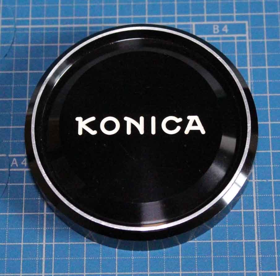 [me388]コニカ レンズキャップ 内径70mm 　KONICA HEXANON 200mm f3.5用 konica LENS CAP 前蓋 かぶせ式 メタルキャップ_画像1