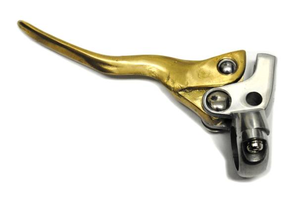 WANNABE-CHOPPERS made clutch lever 7/8 -inch brass × aluminium / KUSTOM TECH Grimeca Performance Machine Brembo Bonneville Tiger 
