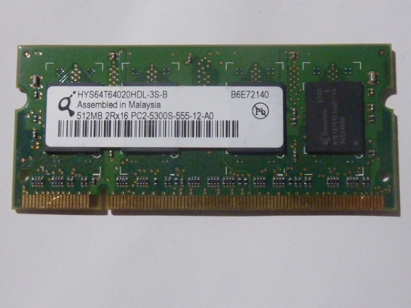 PC2-5300S 512MB HYS64020HDL-3S-B