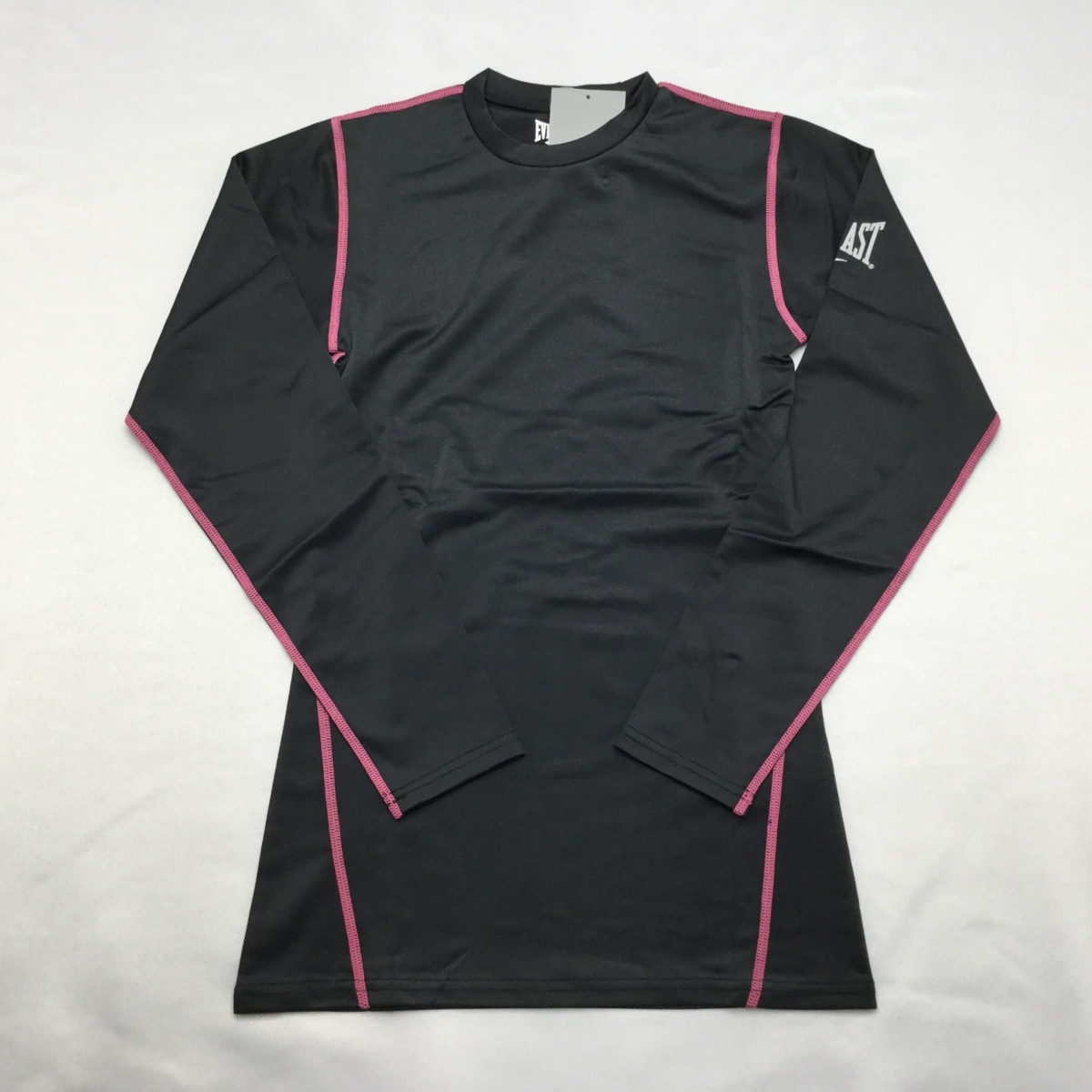 [ бесплатная доставка ][ новый товар ]EVERLAST женский компрессионный рубашка ( круглый вырез ) M черный * rose *19051
