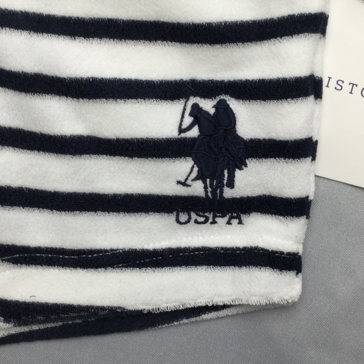 【送料無料】【新品】US.POLO ASSNジュニアハーフパンツ（パイル生地） 110　 ホワイト＊ネイビー★82507_画像3