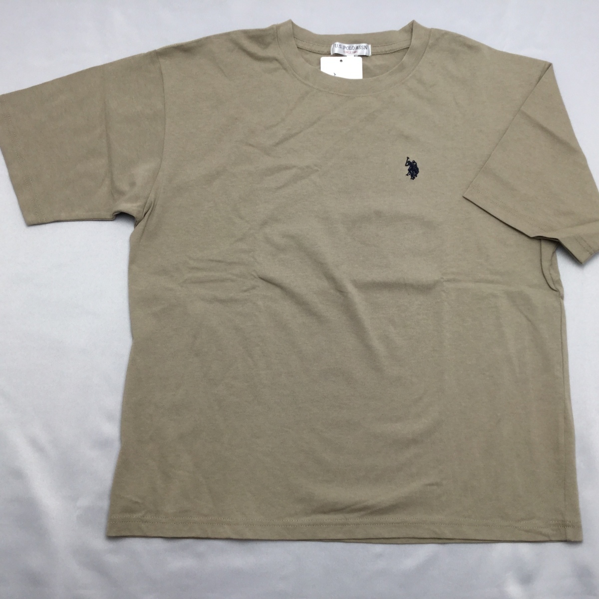 【送料無料】【新品】US.POLO.ASSN メンズ 半袖Tシャツ＋タンクトップ (2点SET）　 L 　　ベージュ★12229_画像2