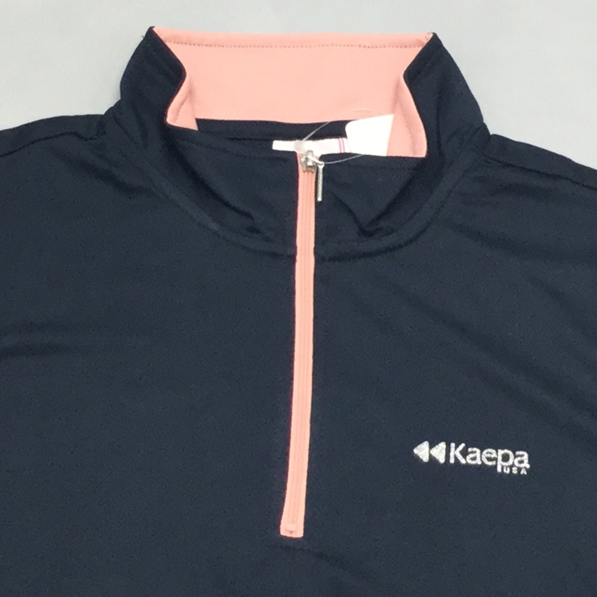 【送料無料】【新品】Kaepa レディース半袖ハーフジップシャツ（吸水速乾 UVカット）　　M　　 ネイビー★32122_画像2
