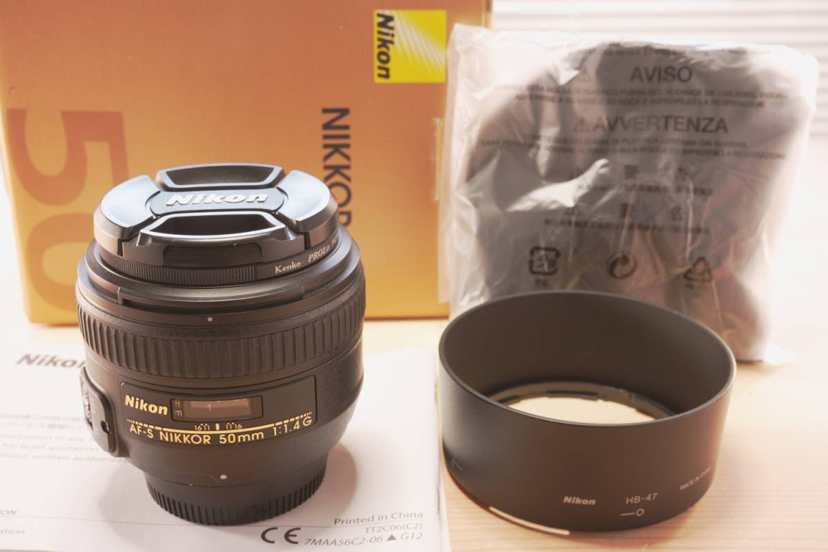 ニコン 単焦点レンズ Nikon AF-S Nikkor 50mm F/1.4G 元箱付 Kenko