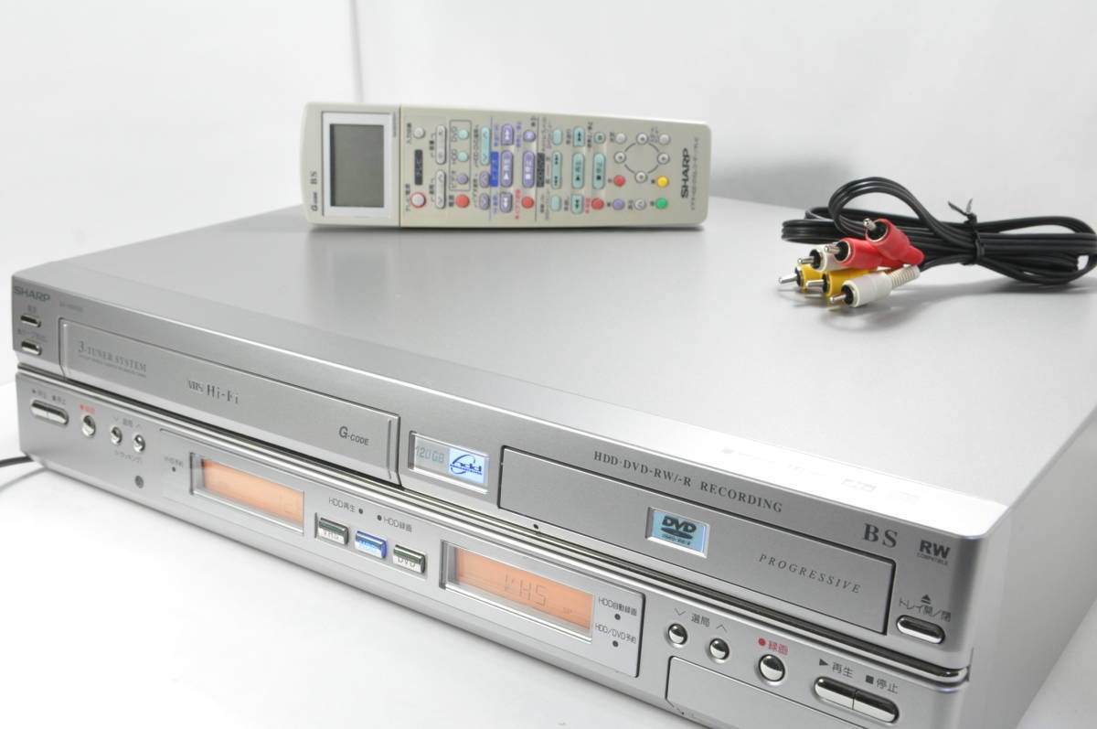 ☆超絶美品☆シャープ DV-HRW35 VHS/DVD/HDD一体型ビデオデッキ！元箱