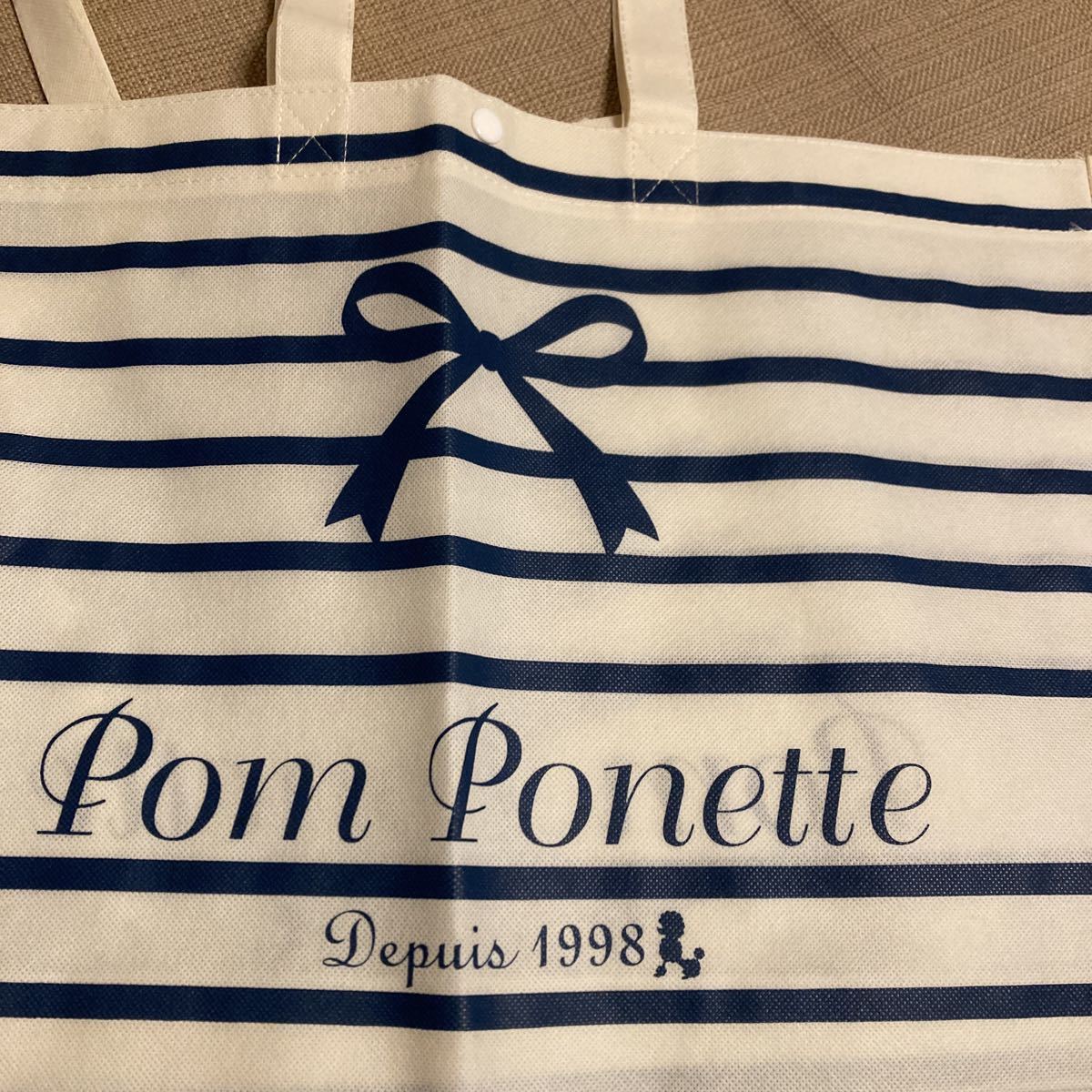 ◆未使用300円◆ポンポネット Pom ponette ショップ袋2枚セット不織布_画像2