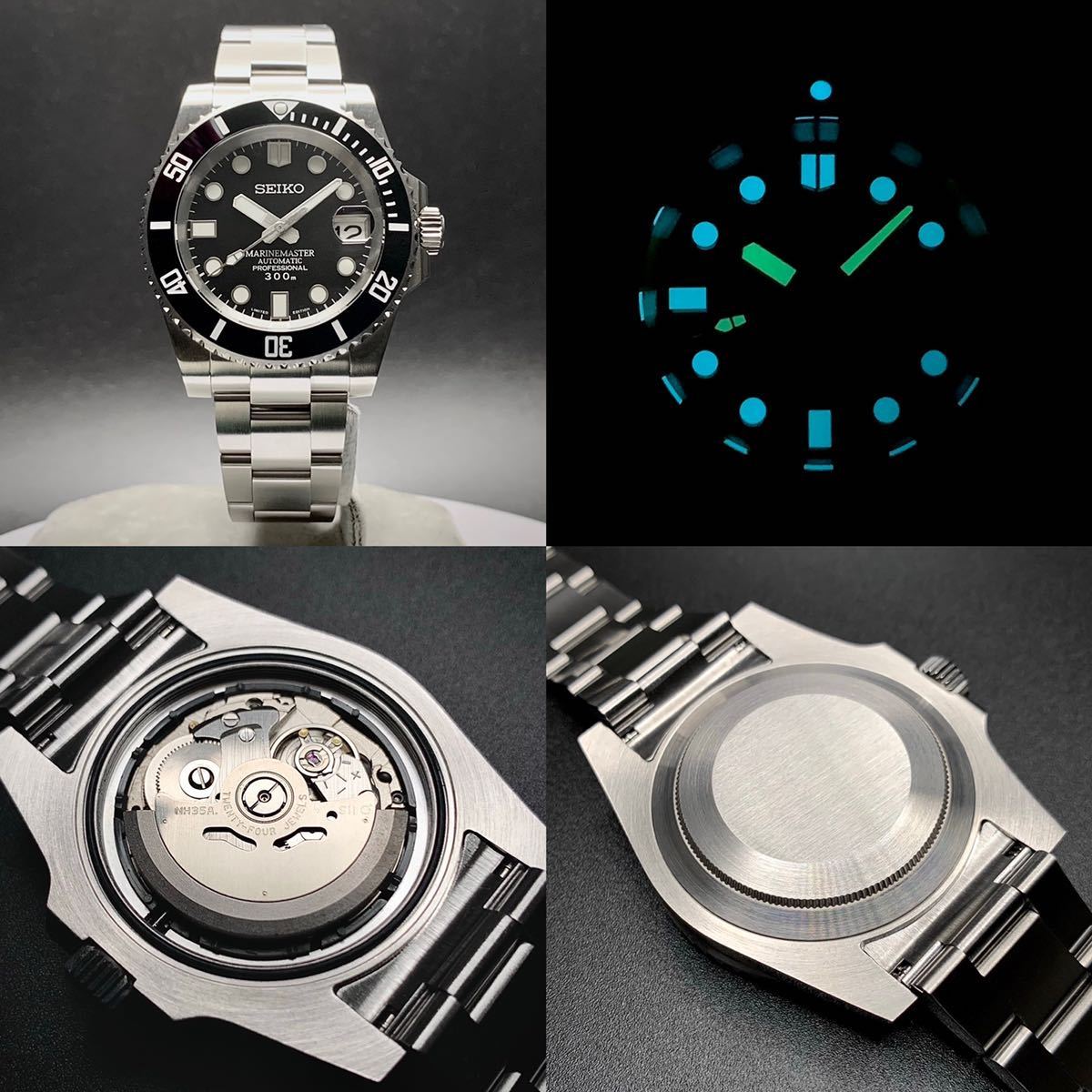 SEIKO NH35 ムーブメント カスタム 自動巻 腕時計 セイコー MOD SEIKO NH35 ムーブメント カスタム 自動巻 腕時計 セイコー MOD