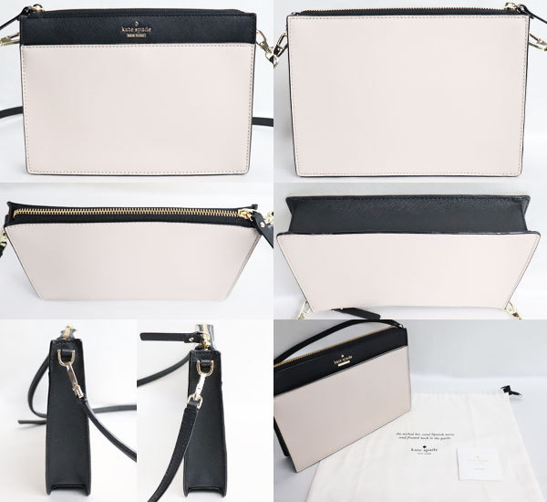 ケイトスペード KATE SPADE ショルダーバッグ ライトピンク/ブラック レザー PXRU750　ショルダーバッグ/中古_画像2