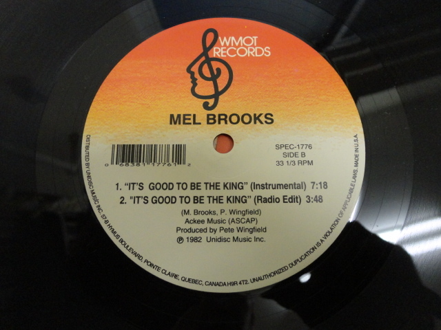 Mel Brooks - It's Good To Be The King 名曲 DISCO HIPHOP 12 定番サウンド　視聴_画像4
