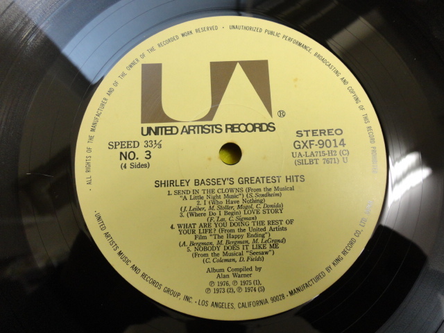 Shirley Bassey - Shirley Bassey's Greatest Hits 見開きジャケット仕様 2枚組 LP 名盤SOUL VOCAL_画像6