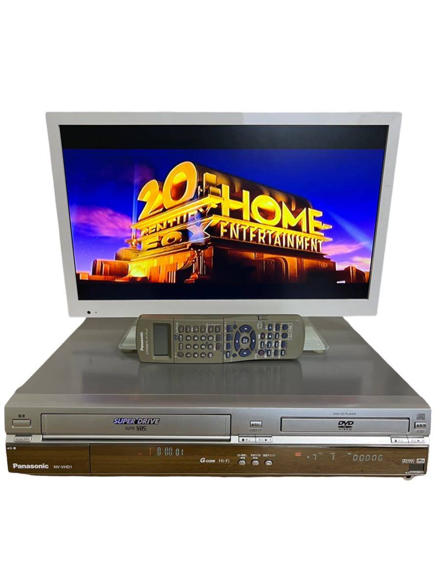 整備品 Panasonic パナソニック SUPER DRIVE VHS ビデオ一体型DVDプレーヤー NV-VHD1 