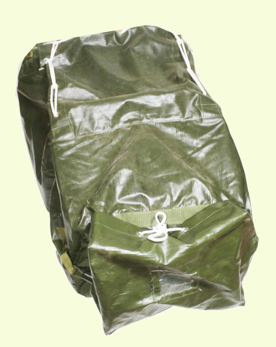  Чехия армия *OD цвет * винил * водонепроницаемый * сумка / армия освобождение б/у оригинал товар 