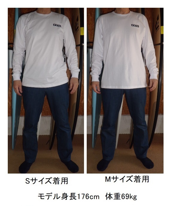 送料無料▲FCS COTTON 100% 長袖Tシャツ　S・白　(新品)_画像7