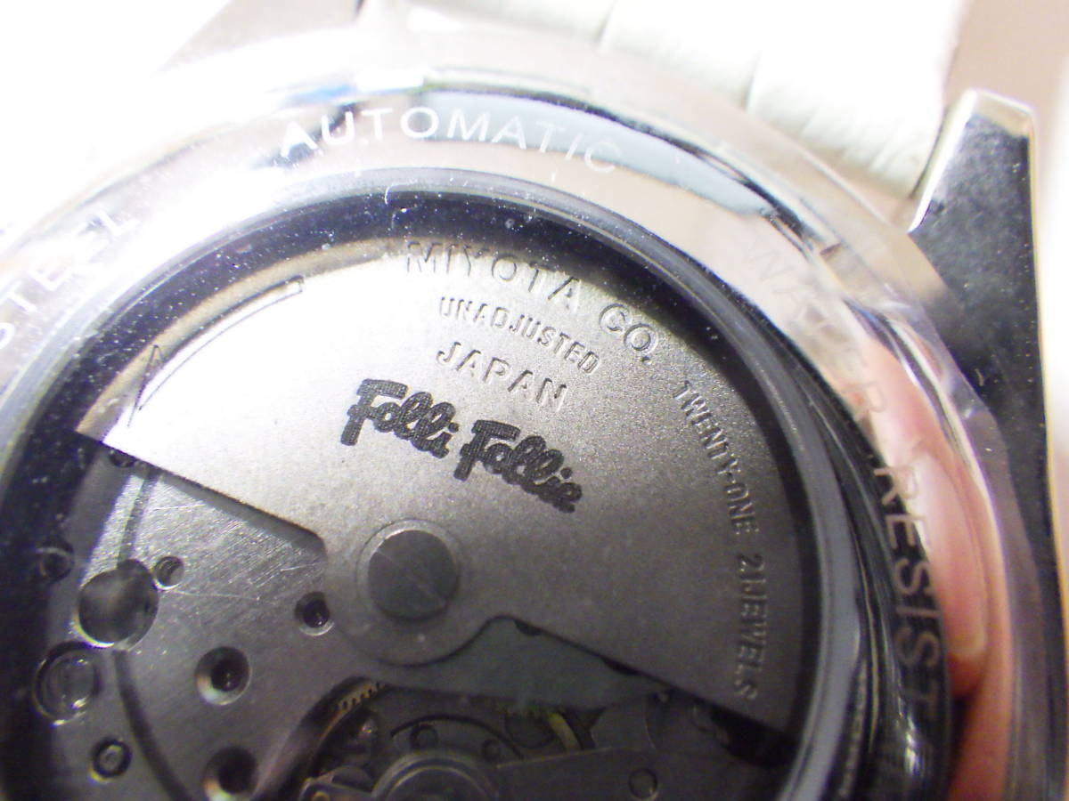 Folli Follieフォリフォリ 自動巻き ミヨタムーブメント 腕時計 WF9A033SSK-WH #406_画像7