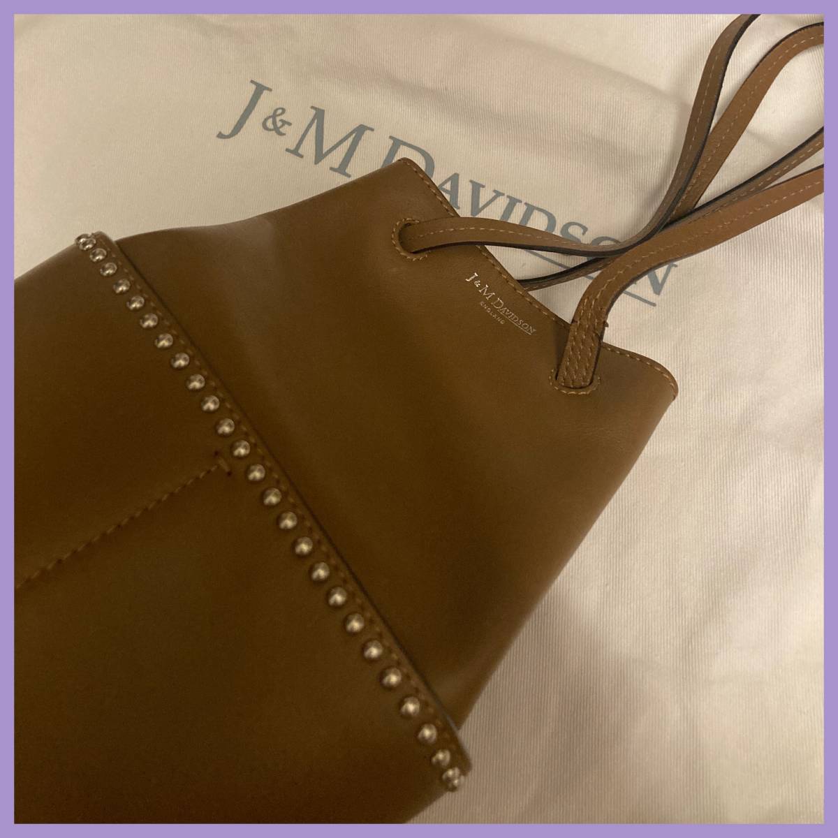 未使用に近い✨ J&M DAVIDSON ハンド ショルダー 2way スタッズ-