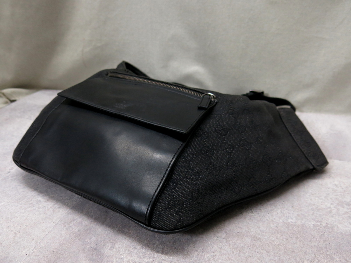 ○美品○GUCCI グッチ○メンズ○GG キャンバス カーフ レザー 本革