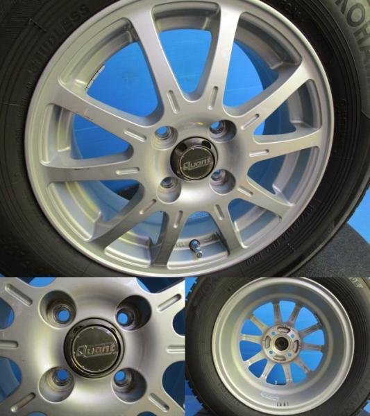 中古 スタッドレス アルミ セット QUANT 14*5.5 +48 4H100 ヨコハマ アイスガード IG50+ 185/70R14 フリード_画像3