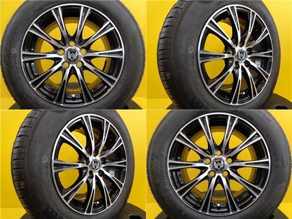 タイヤホイール 4本セット 中古 RIZLEY 15インチ + 新品 ピレリ P7EVO-T 195/65R15 2019年 プリウス カローラツーリング カローラスポーツの画像1