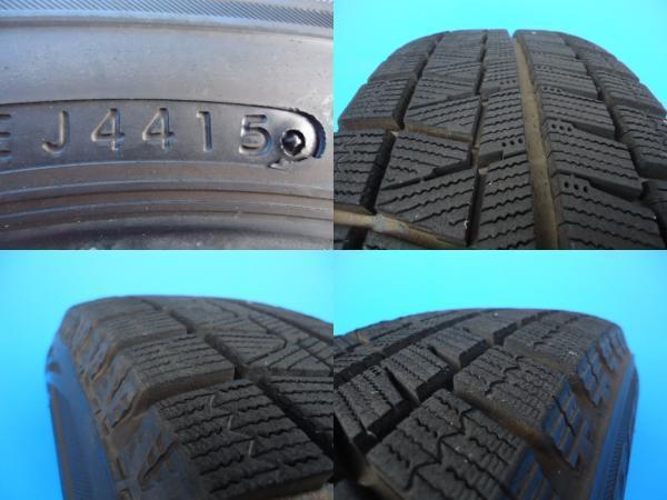 中古スタッドレスタイヤ　4本セット　ブリヂストン　ブリザック　レボGZ　165/70R14　2015年製　中古品　パッソ　ヴィッツ　マーチ　ポルテ_画像3