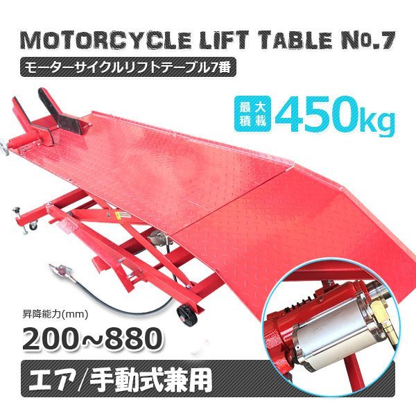 パレットチャーター便】バイクリフトテーブル7 / モーターサイクル