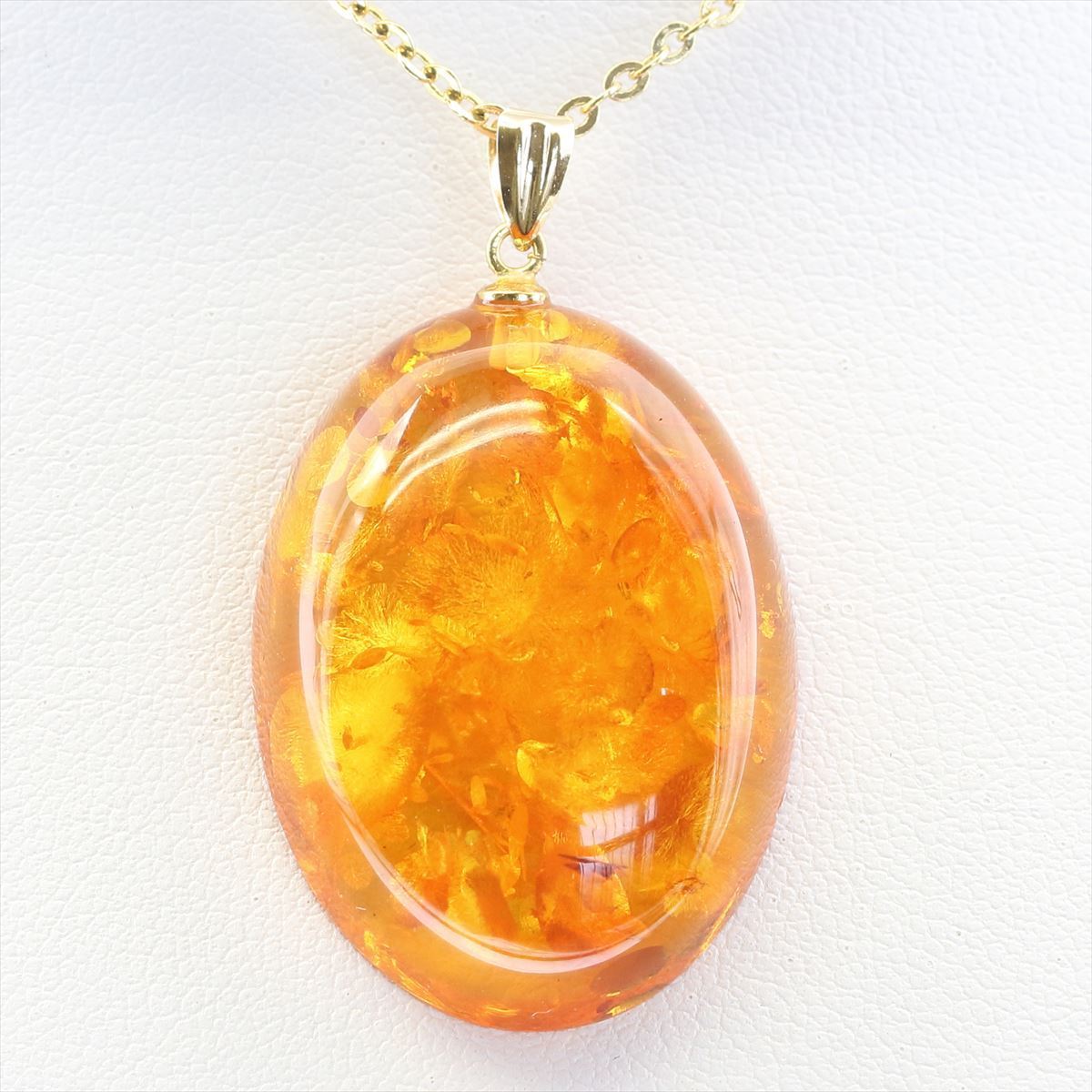 GALLERY megumi written guarantee attaching .K18 natural amber pendant . is . amber 3.8g