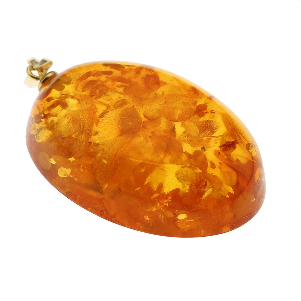 GALLERY megumi written guarantee attaching .K18 natural amber pendant . is . amber 3.8g