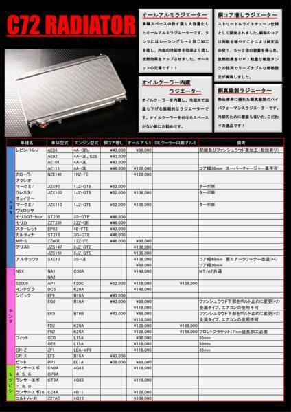 K&G　オールアルミラジエーター　トヨタ　アリストＪＺＳ161_画像3